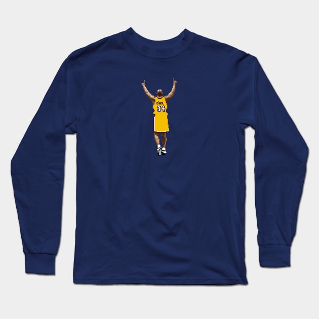 Shaquille O'Neal Pixel Celebration Long Sleeve T-Shirt by qiangdade